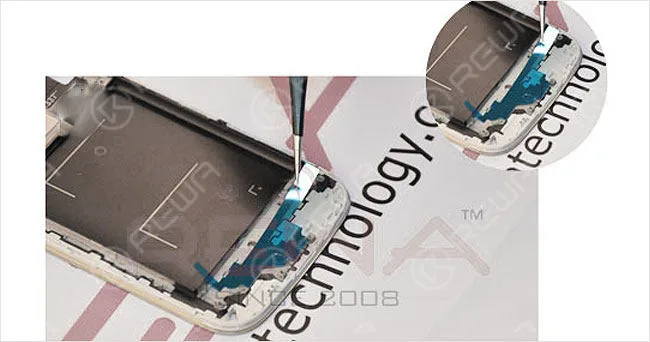 guide étape par étape pour l'installation de petites pièces sur le cadre avant Samsung step guide small parts installation samsung front bezel 7