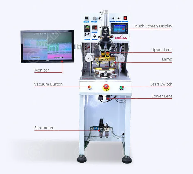 vertical pulse lcd flex cable bonding machine 3