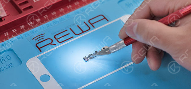 iphone 7 touch id hardware repair: preserve functionality ribbon cable with a knife