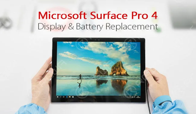 microsoft surface pro 4 reemplazo de pantalla y batería- guía de habilidades pro microsoft surface pro display battery replacement skills guide banner10