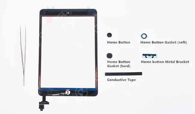 ipad touch screen home button assembling tutorial mini