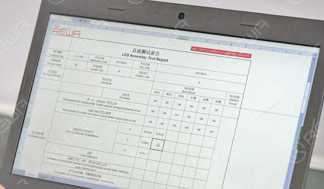 iphone lcd-bildschirm abmusterungstest von REWA LAB