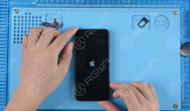 iphone frozen screen issue - logic board repair solution Assemble the phone and test.