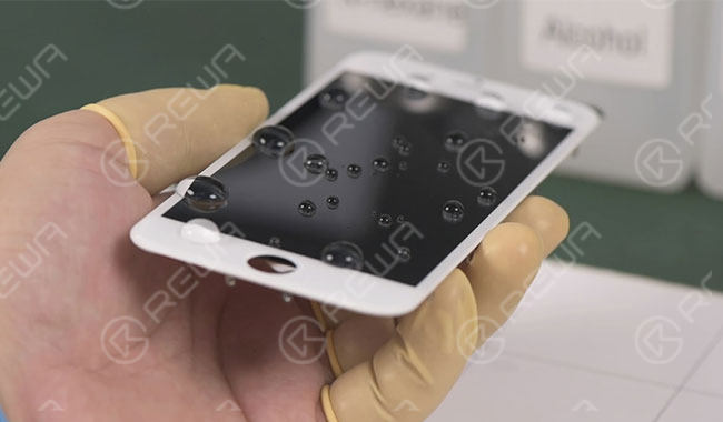 iphone lcd-bildschirm abmusterungstest Hydrophobie prüfen