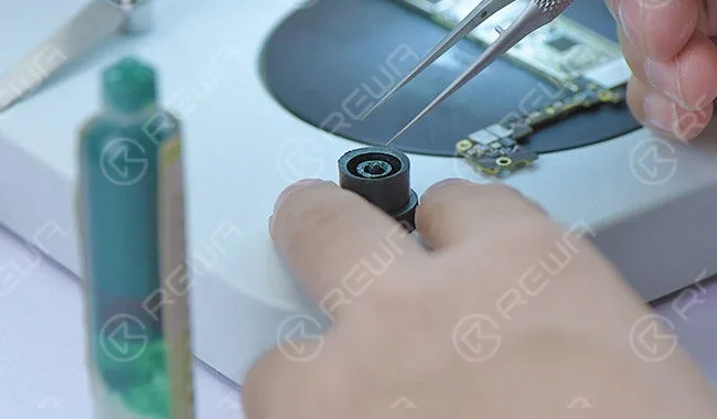 Apply some UV curable solder mast to the soldered copper wire and put the logic board under the UV dryer lamp for 15 minutes.