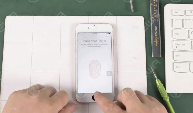 test di campionamento dello schermo lcd dell'iphone Eseguire Touch ID