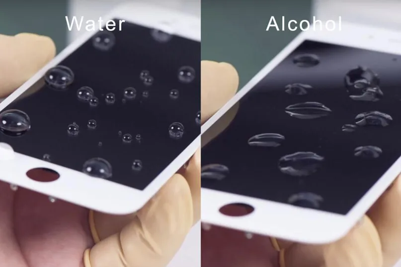 Prueba de muestreo de la pantalla LCD del iPhone