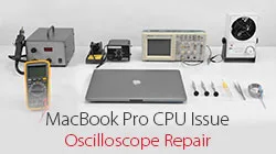 MacBook Pro A1707 CPU Addressing Issue Oscilloscope Repair