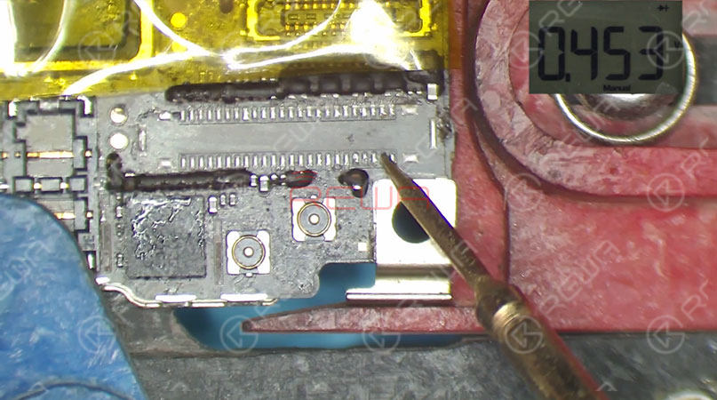 iphone 7 plus half backlight/dim screen repair Il valore misurato è normale.