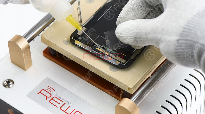 iphone x broken glass screen refurbishing Pry Piece and Glue Cleaner