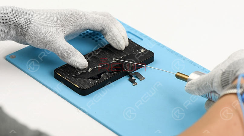 iphone x broken glass screen refurbishing Glue Removing