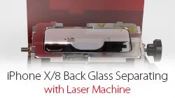 Séparation du verre arrière de l'iPhone X/8 Plus/8 avec machine laser