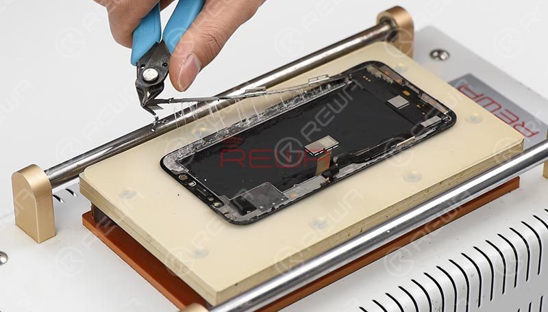 iphone xs/xs max broken screen glass only repair - step by step detail in our video about bezel removing, welcome to check