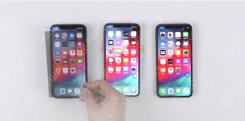 Prueba de comparación de pantallas genéricas de China para iPhone XS