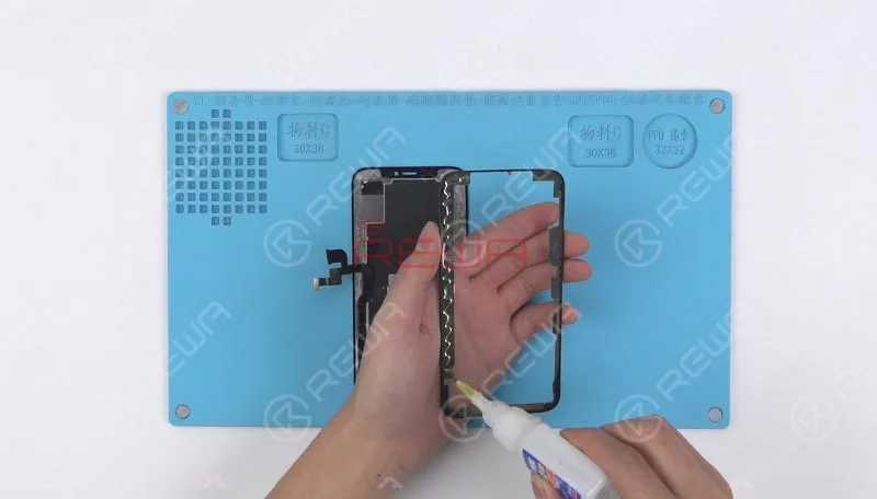 iphone xs/xs max gebrochenen Bildschirm Glas nur Reparatur - Schritt für Schritt Befestigung der Lünette