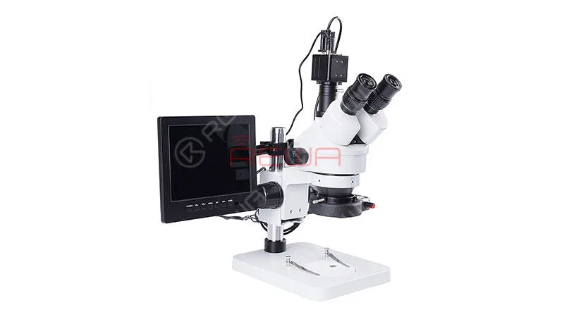 Microscope trinoculaire numérique avec caméra VGA+HDMI double sortie 