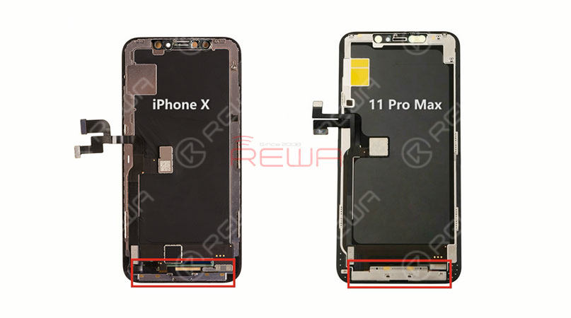 iphone 11 pro max screen refurbishing - detailed operation For iPhone X and later iPhone models, the bracket covering the bottom flex cable bonding area is adhered by cold adhesive. The traditional method with heating assistance when removing bezel might damage the screen. After several attempts, REWA LAB found that the new method with cold assistance can improve the success rate and efficiency of screen refurbishing. Check our blog today for detailed operation process of iPhone 11 Pro Max screen refurbishing.