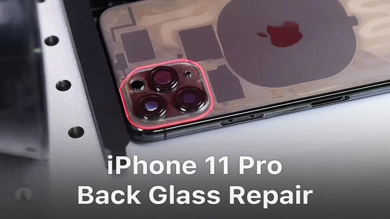 Réparation de la vitre arrière de l'iPhone 11 Pro