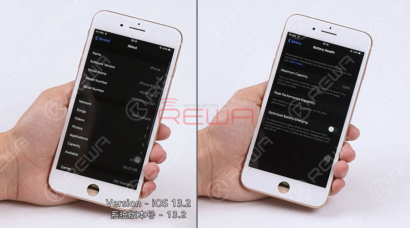 Prueba de compatibilidad de la pantalla y la batería del iPhone Aftermarket con iOS 13
