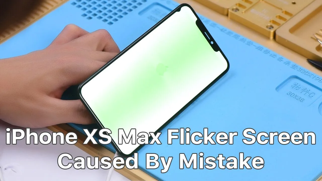 Écran clignotant d'iPhone Xs Max provoqué par une erreur