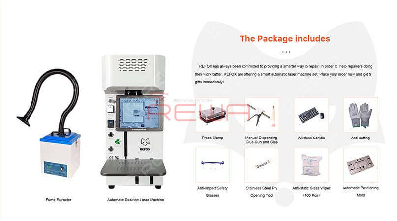 New Arrivals REFOX Automatic Desktop Laser Machine Set
