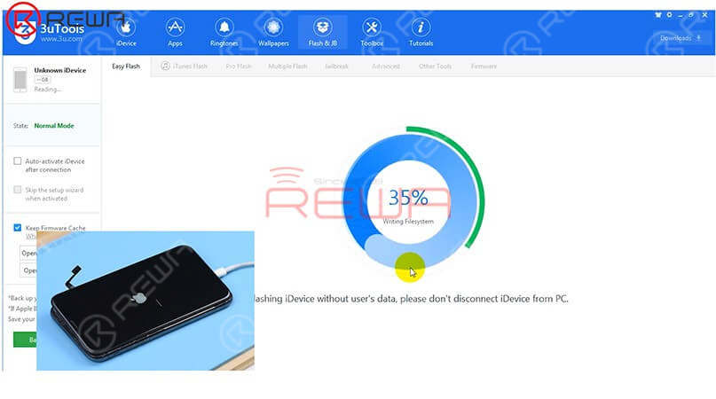 a rare case of iphone x stuck on apple logo(itunes error 4013) estore the phone with 3U Tools and check whether it comes with error 4013.