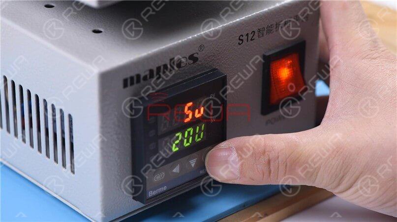 Además, dado que la capa intermedia de la placa base del iPhone 12 utiliza soldadura de estaño a temperatura media, que es diferente del estaño a baja temperatura adoptado en el iPhone 11 Pro, la temperatura de la plataforma de calentamiento debe ajustarse a 200℃.