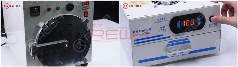 Vuelva a colocar la pantalla en la máquina de eliminación de burbujas durante 10 minutos y, a continuación, coloque la pantalla en la lámpara UV para curar el pegamento OCA durante 180 segundos. Montar la pantalla restaurada en el teléfono, y todas las funciones funcionan bien.