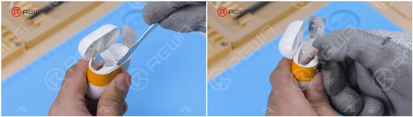 Démontage de l'étui de chargement des AirPods