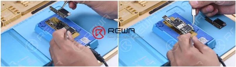 Separación de la placa base del iPhone X