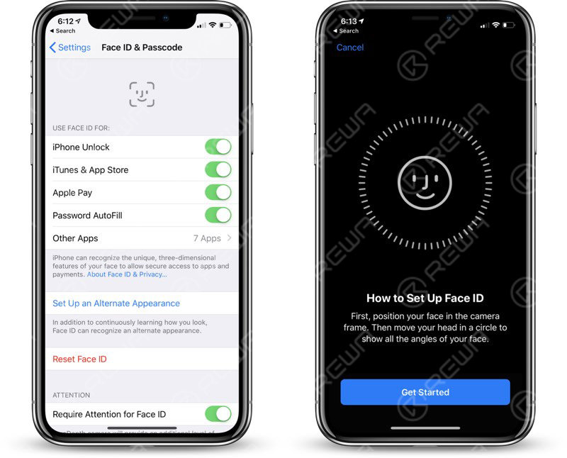 Set the Face ID