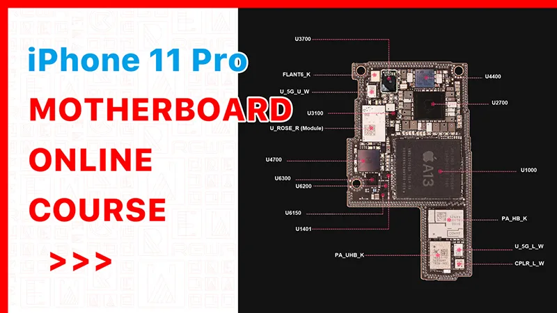 iPhone 11 Pro Motherboard Chips Distribution