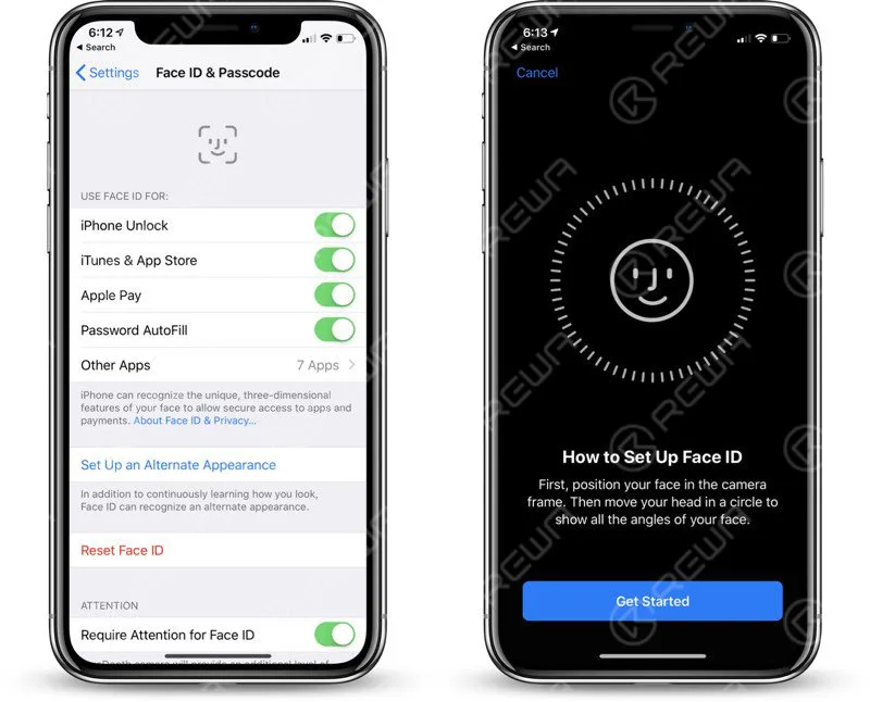 Set the Face ID