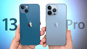 Comparaison de la configuration des paramètres de l'iPhone 13 et de l'iPhone 13 Pro