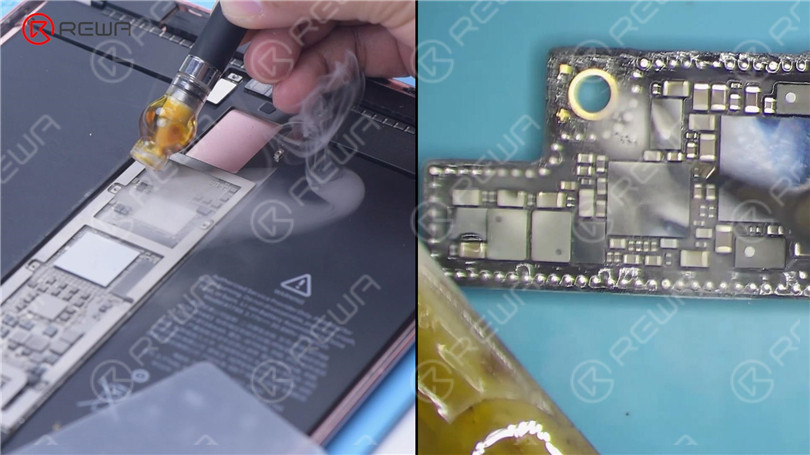 How to Fix an iPad Pro that Won't Turn On - Short Circuit Detected by Rosin Dispenser