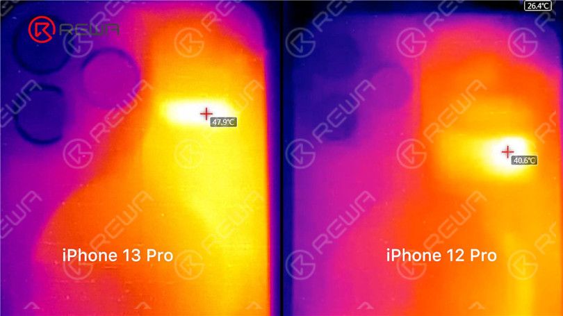 Separación de la placa base del iPhone 13 Pro - ¿La CPU más caliente?
