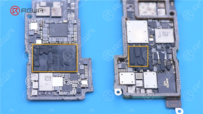 Separazione della scheda madre dell'iPhone 13 Pro - La CPU più calda?
