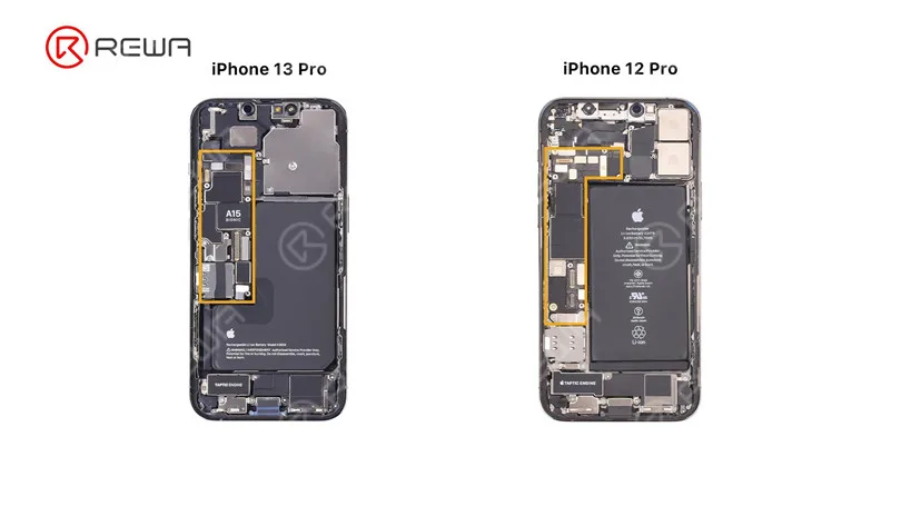 Separazione della scheda madre dell'iPhone 13 Pro - La CPU più calda?