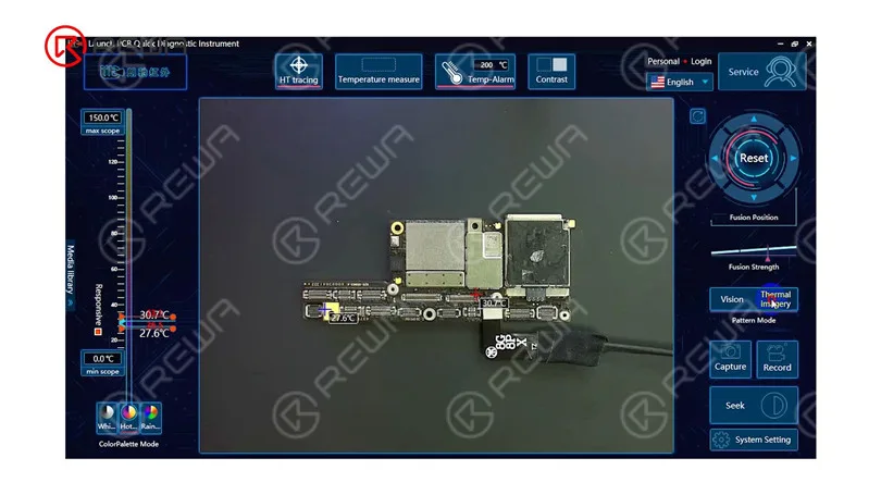 Riparare l'iPhone 11 Pro Max che non si accende con la termocamera a infrarossi LINCSEEK