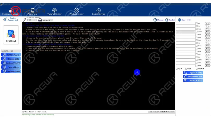 unlock nand data for nand repair - fix iphone x stuck in recovery mode NAND-Daten für die NAND-Reparatur freischalten - iPhone X im Wiederherstellungsmodus fixieren