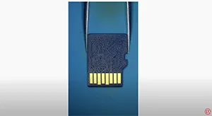 Obtenir l'intérieur d'une carte SD grâce à la puissance du laser le plus puissant