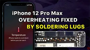 iPhone 12 Pro Max Überhitzungsproblem durch Löten von Laschen beheben - über ein Dutzend fehlende Pads