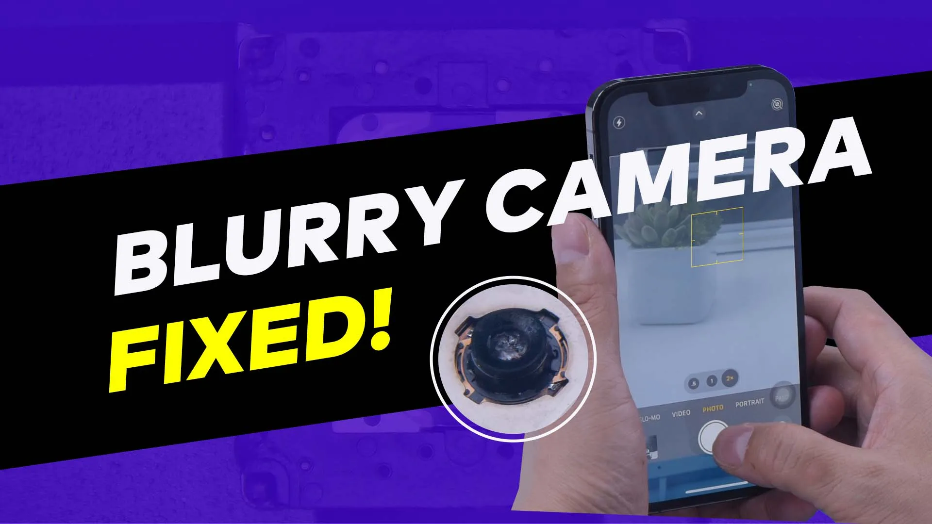 Arreglar la cámara borrosa del iPhone | Tutorial de reparación fácil de la lente azul