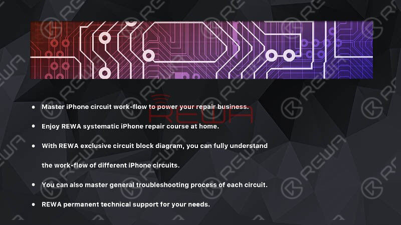 what knowledge do repair shops need to be professional in iphone repair? iPhone repair technicians and enthusiasts who want to fully understand the work-flow of iPhone circuits and master the troubleshooting process of different circuits.