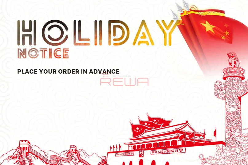 Avis de vacances de la fête nationale chinoise 2019