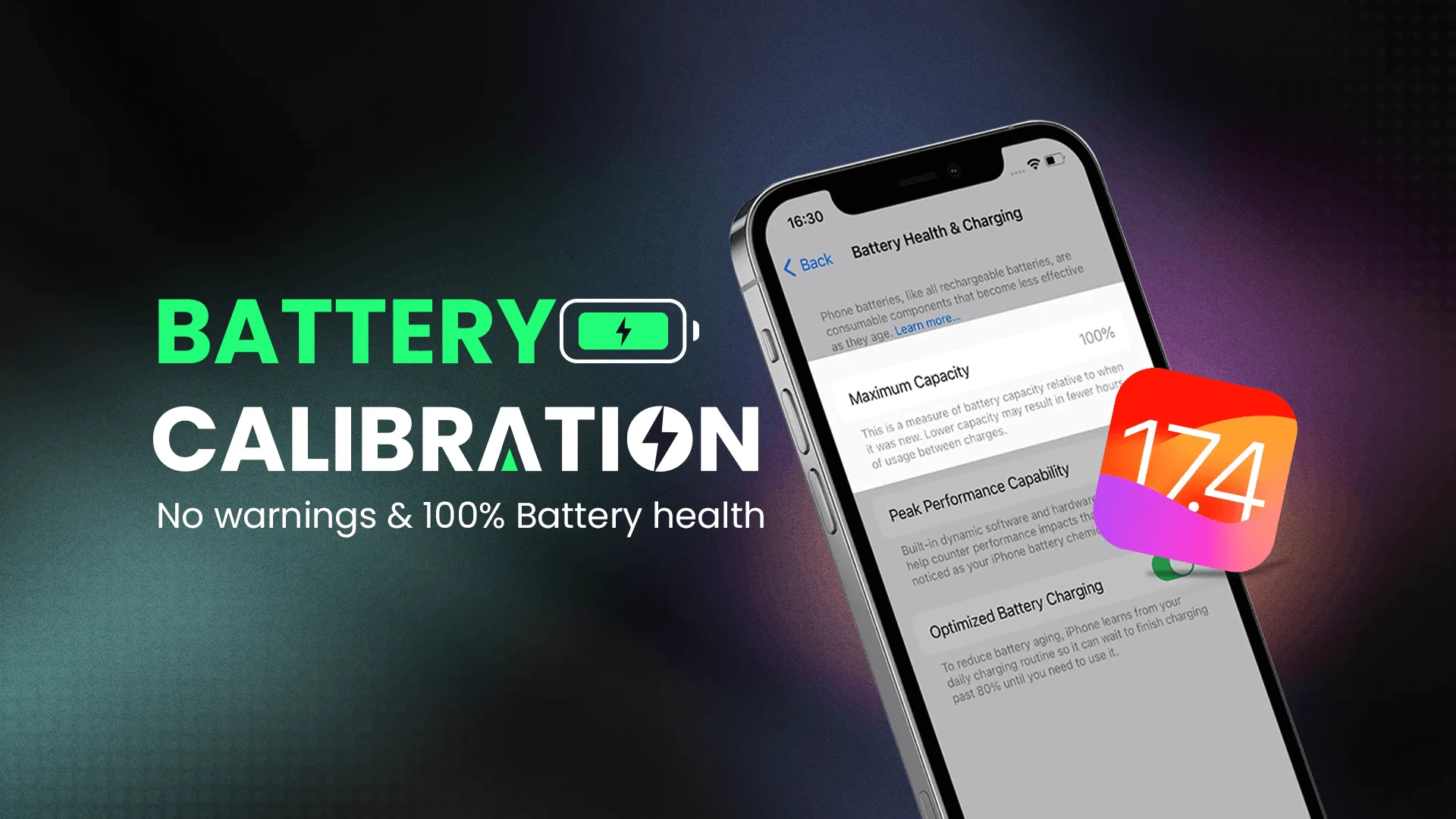 Solutions de rechange pour calibrer l'état de la batterie de l'iPhone sous iOS 17.4