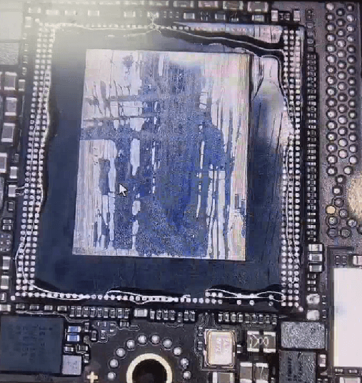 So beheben Sie das Problem mit abstürzenden iPhone X Apps (Fehler 1100) – Schritt-für-Schritt CPU-Nachlöt-Reparatur iPhone X Mainboard-Reparatur