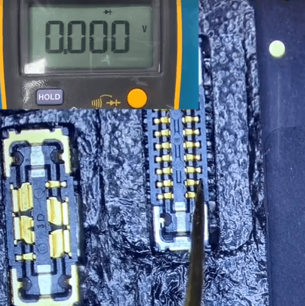 03 Measure the diode value on the touch connector