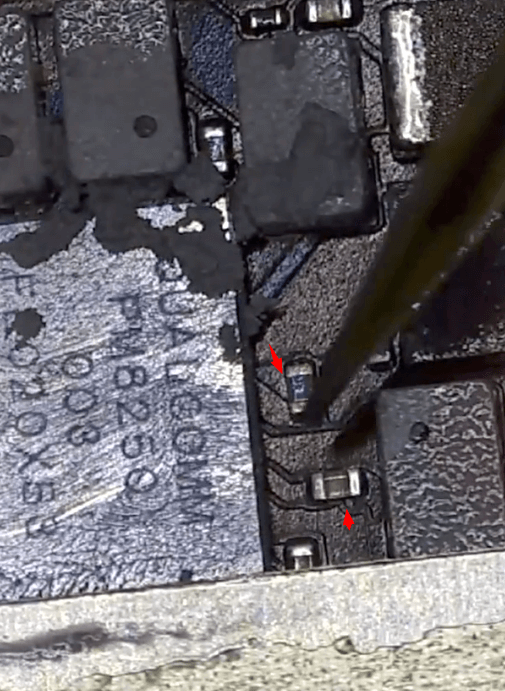 one plus 8t non riesce ad avviare la riparazione 07 Misurare il valore del diodo sulle resistenze
