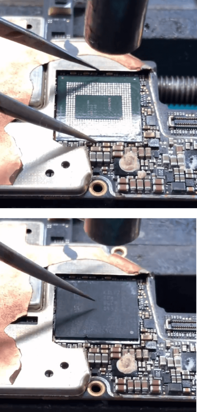 10 Vuelva a soldar las dos capas de la CPU